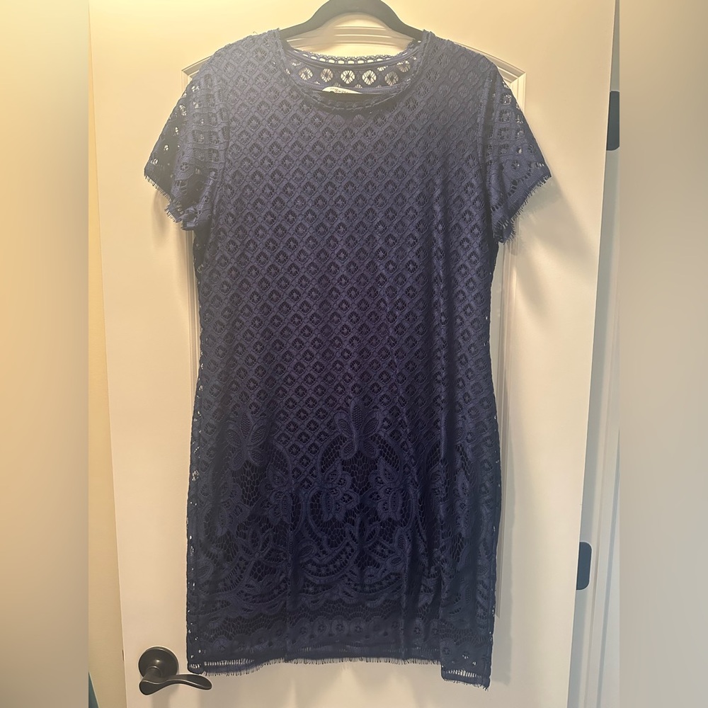 Isaac Mizrahi Blue Sheath Mini Dress Cocktail